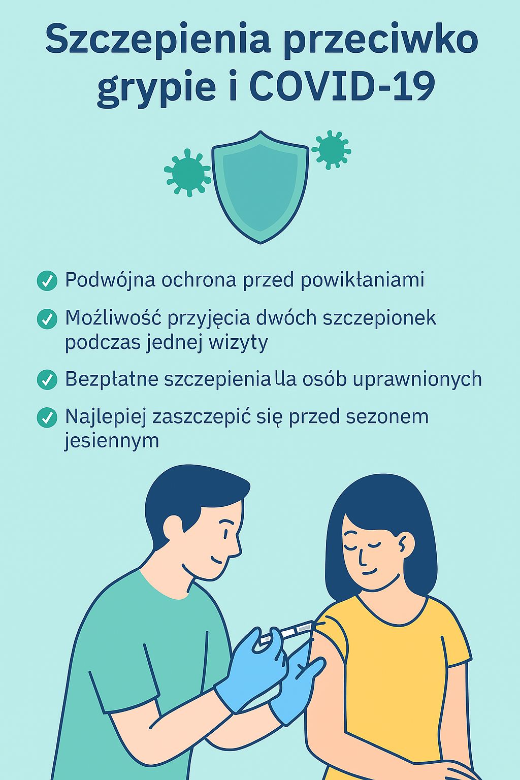 szczepienia przeciwko grypie i covid 19 w DOM MED