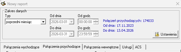 połączenia przychodzące